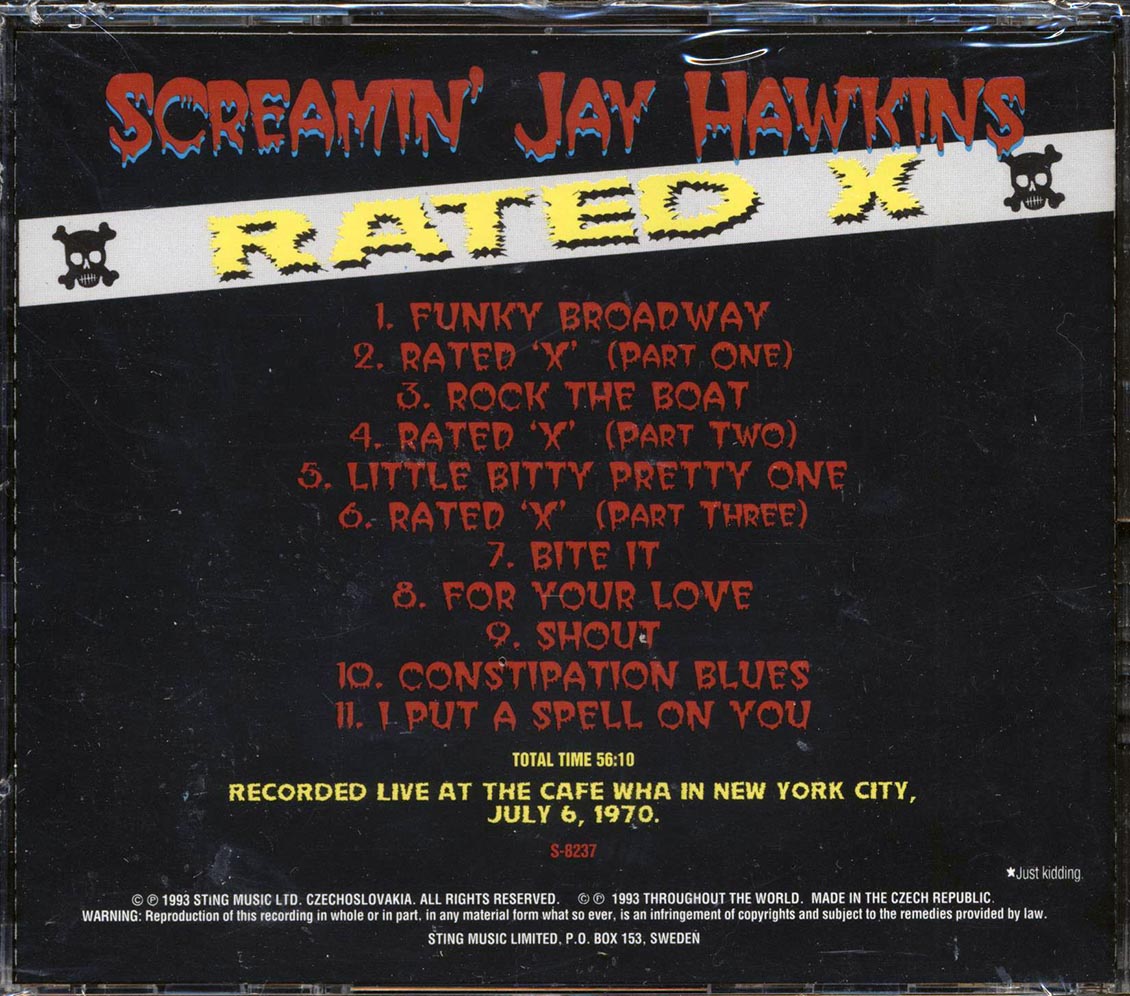 Screamin' Jay Hawkins - Rated X [1993 New CD]