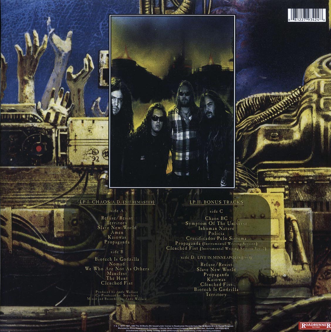 Sepultura - Chaos A.D. [2022 Reissue Remastered] [New Double Vinyl Record LP]