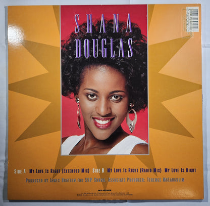 Shana Douglas - My Love Is Right [1989 Promo] [Used Vinyl Record 12" Single]
