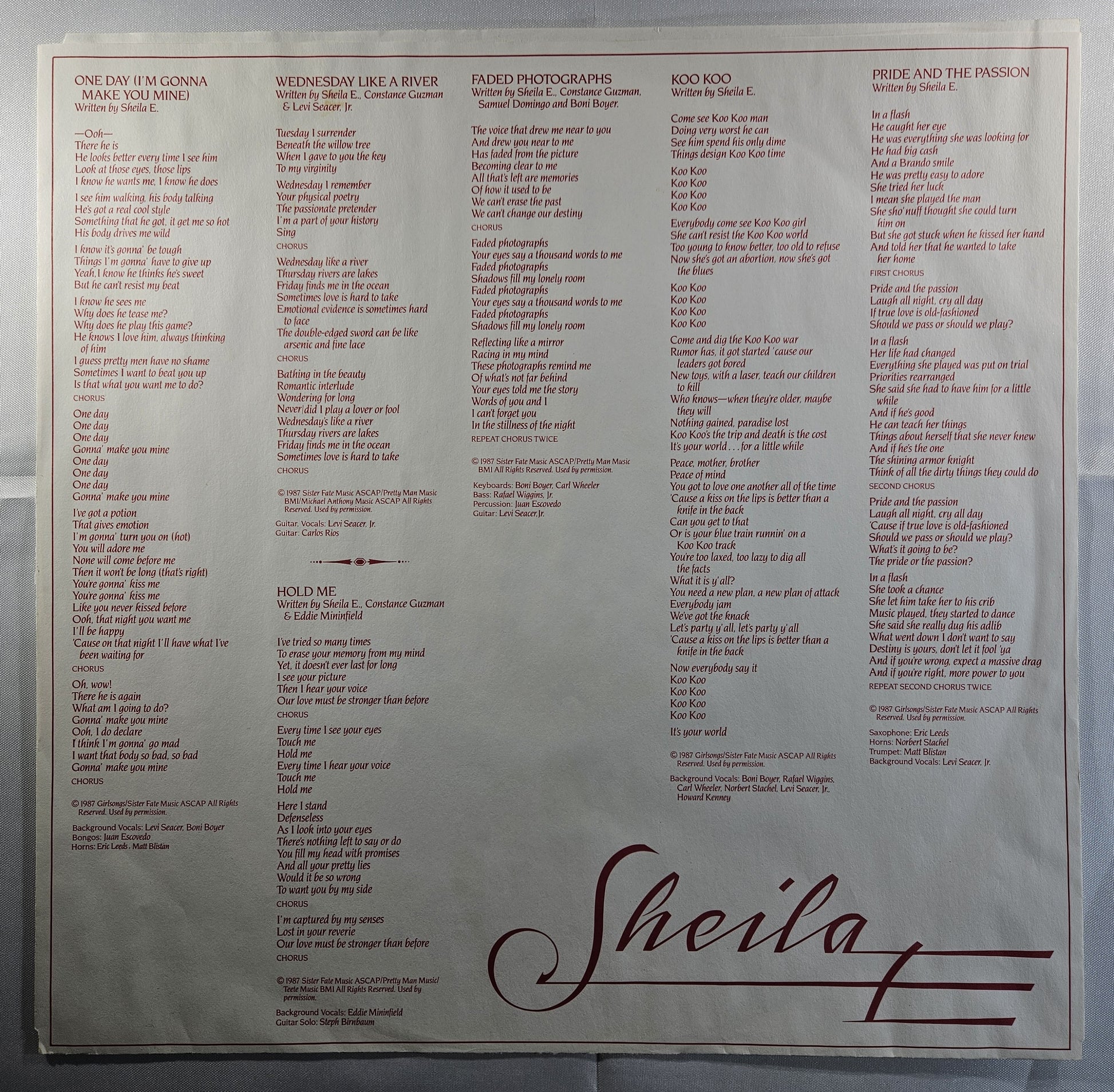 Sheila E. - Sheila E [1987 Used Vinyl Record LP]