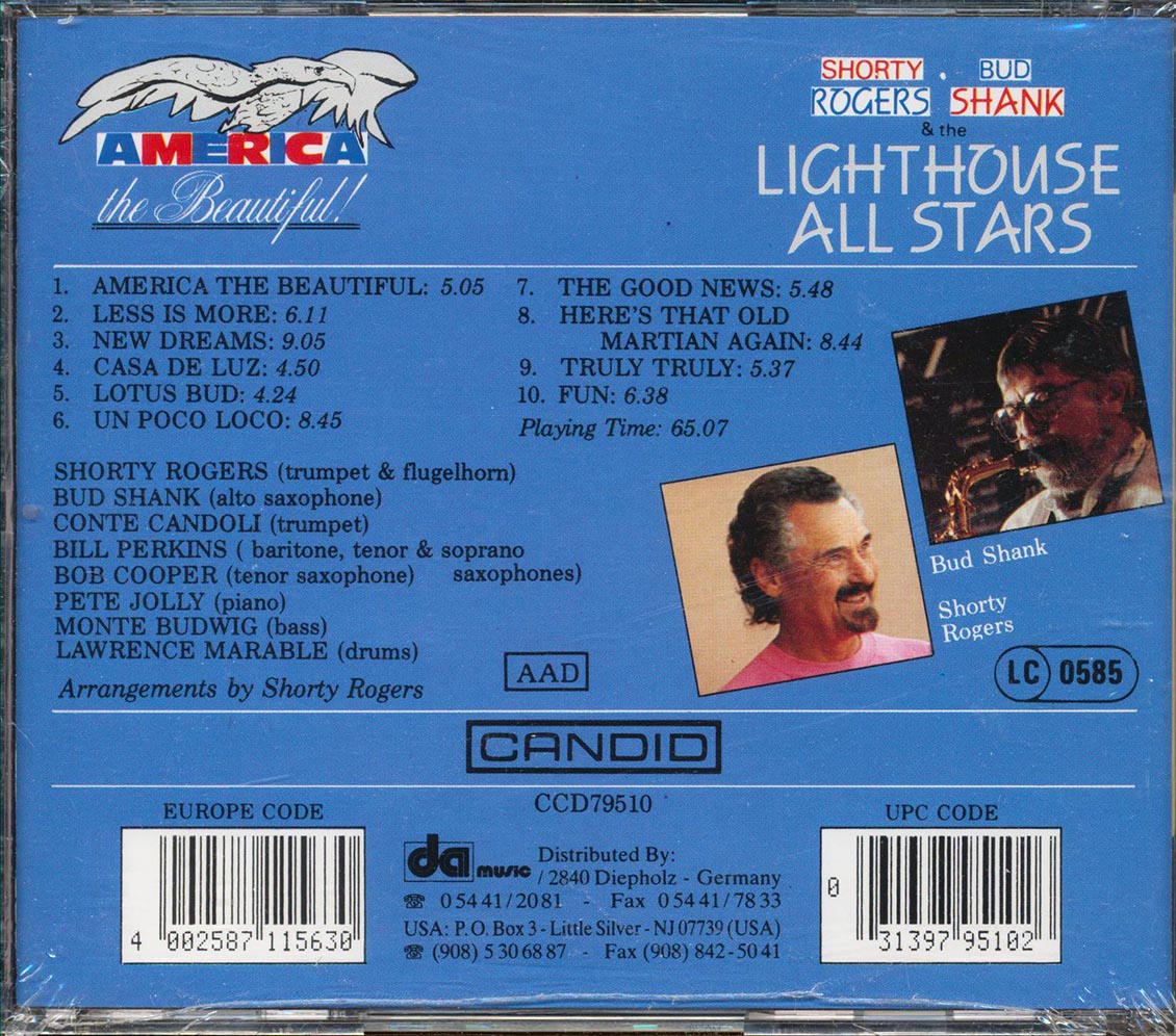 Shorty Rogers, Bud Shank - America the Beautiful [1991 New CD]