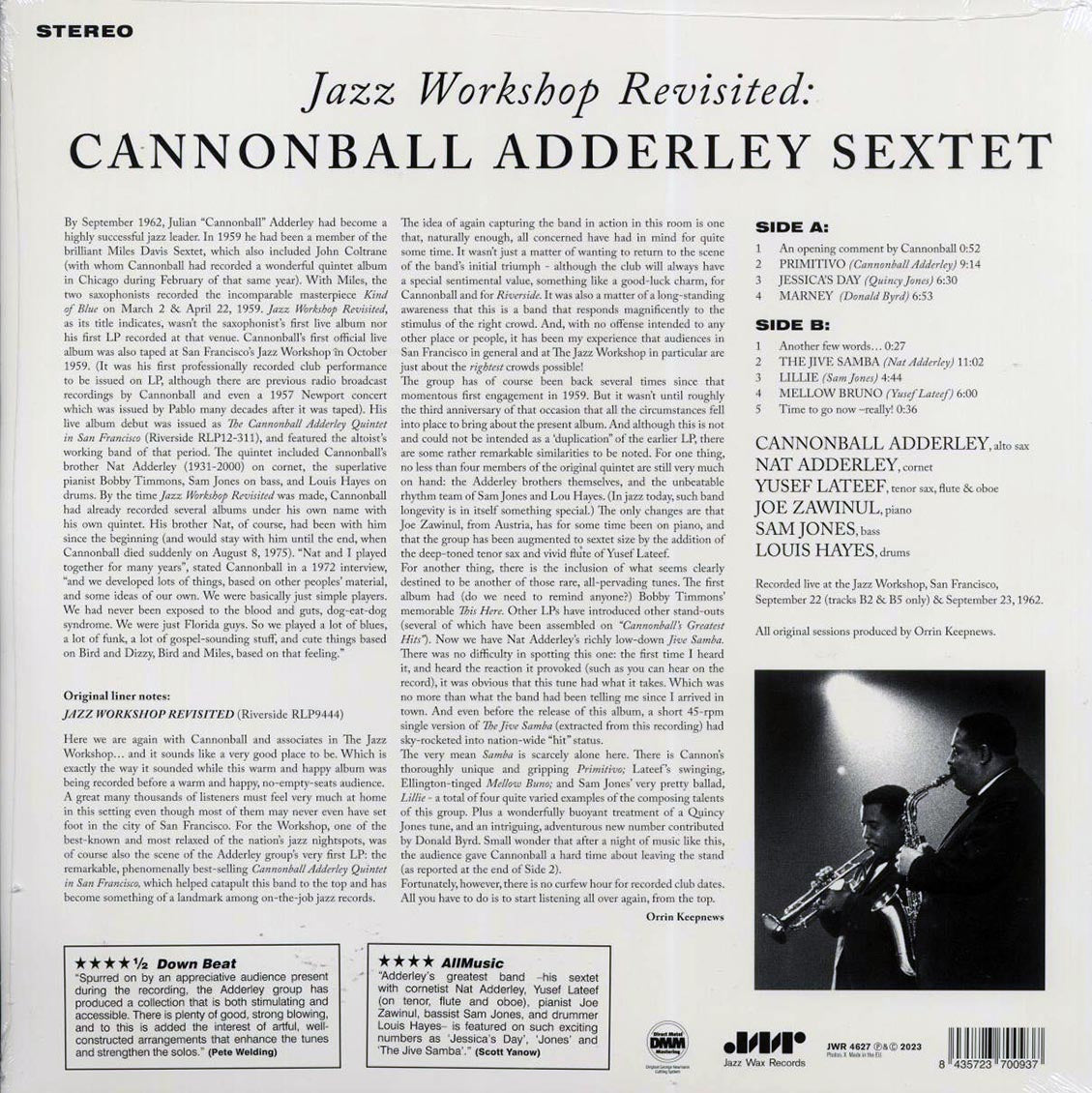Cannonball Adderley Sextet - Jazz Workshop Revisited (ltd. ed.) (180g) [New Vinyl Record LP]