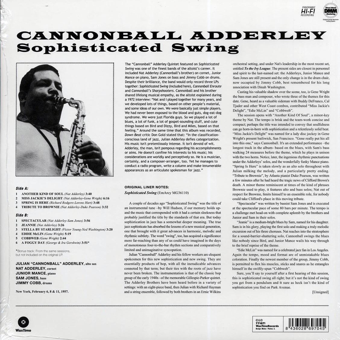 Cannonball Adderley - Sophisticated Swing (ltd. ed.) (180g) (remastered) [New Vinyl Record LP]