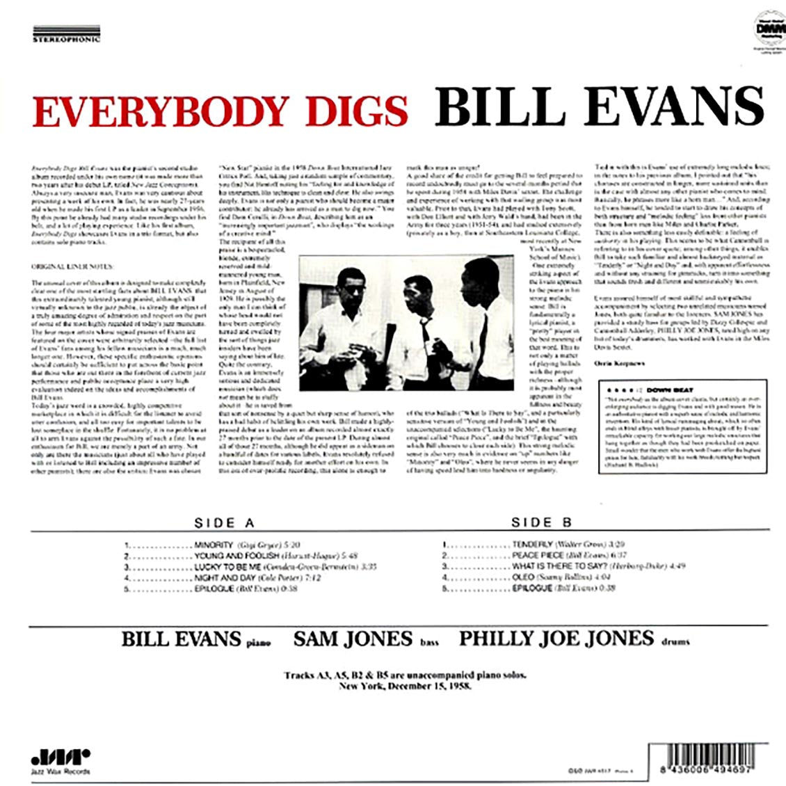 Bill Evans - Everybody Digs Bill Evans (ltd. ed.) (180g) [New Vinyl Record LP]