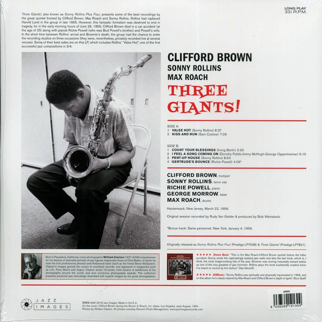 Clifford Brown, Sonny Rollins, Max Roach - Three Giants! (+bonus track) (ltd. ed.) (180g) [New Vinyl Record LP]