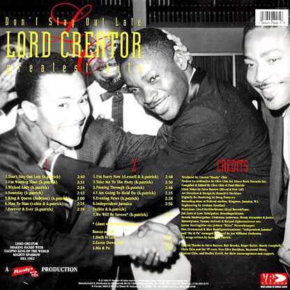 Lord Creator - Greatest Hits: Don't Stay Out Late [New Vinyl Record LP]