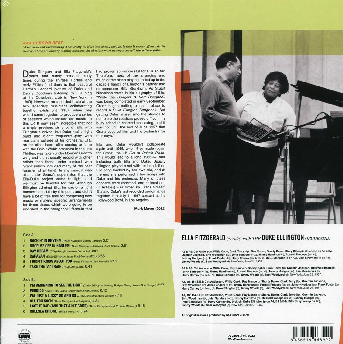Ella Fitzgerald, Duke Ellington - The Best Of The Big Band Sessions (DMM) (ltd. ed.) (180g) (remastered) [New Vinyl Record LP]