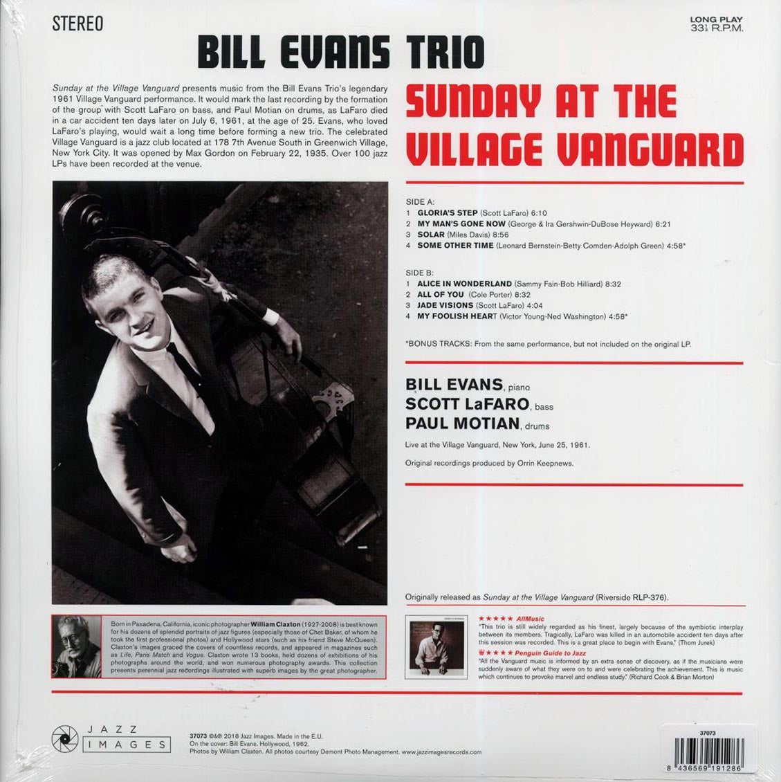 Bill Evans Trio - Sunday At The Village Vanguard (+2 bonus tracks) (ltd. ed.) (180g) [New Vinyl Record LP]