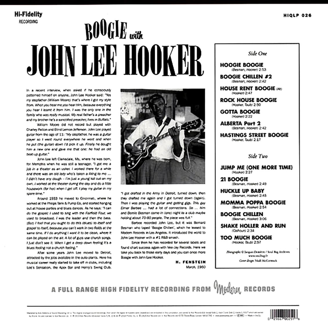 John Lee Hooker - Boogie With John Lee Hooker (180g) [New Vinyl Record LP]