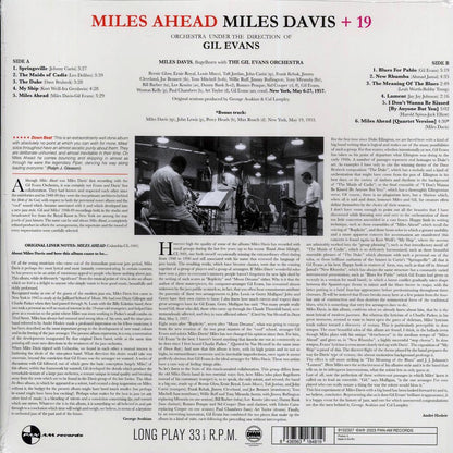 Miles Davis + 19 - Miles Ahead (+bonus track) (ltd. ed.) (180g) (remastered) [New Vinyl Record LP]