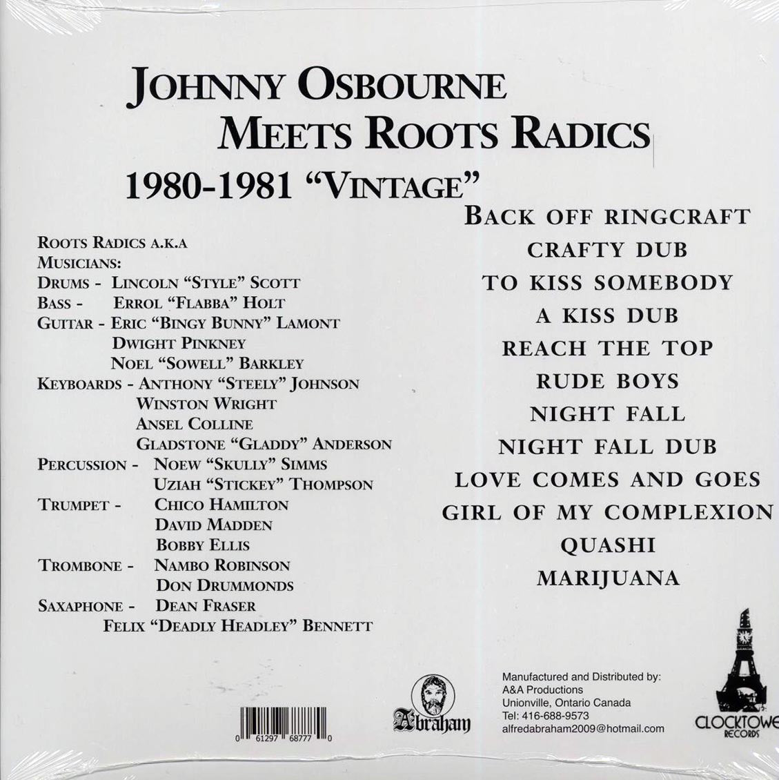 Johnny Osbourne - Meets Roots Radics Vintage [New] [New Vinyl]