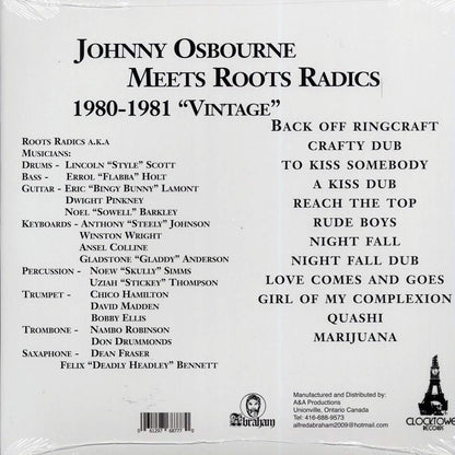 Johnny Osbourne - Meets Roots Radics Vintage [New] [New Vinyl]