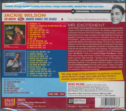 Jackie Wilson - So Much + Jackie Sings The Blues [New CD]
