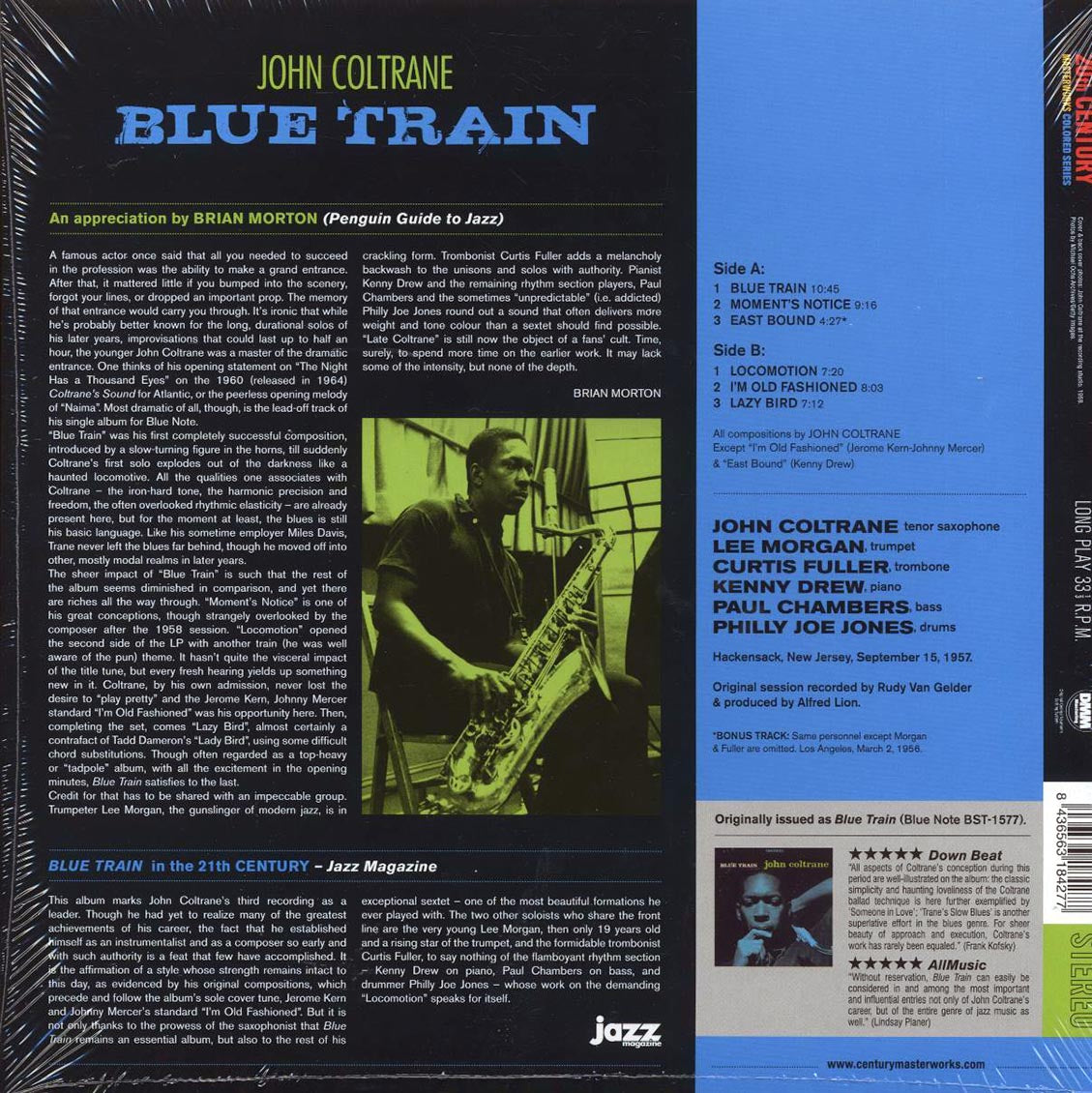 John Coltrane - Blue Train (+bonus track) (ltd. ed.) (180g) (blue vinyl) [New Vinyl Record LP]