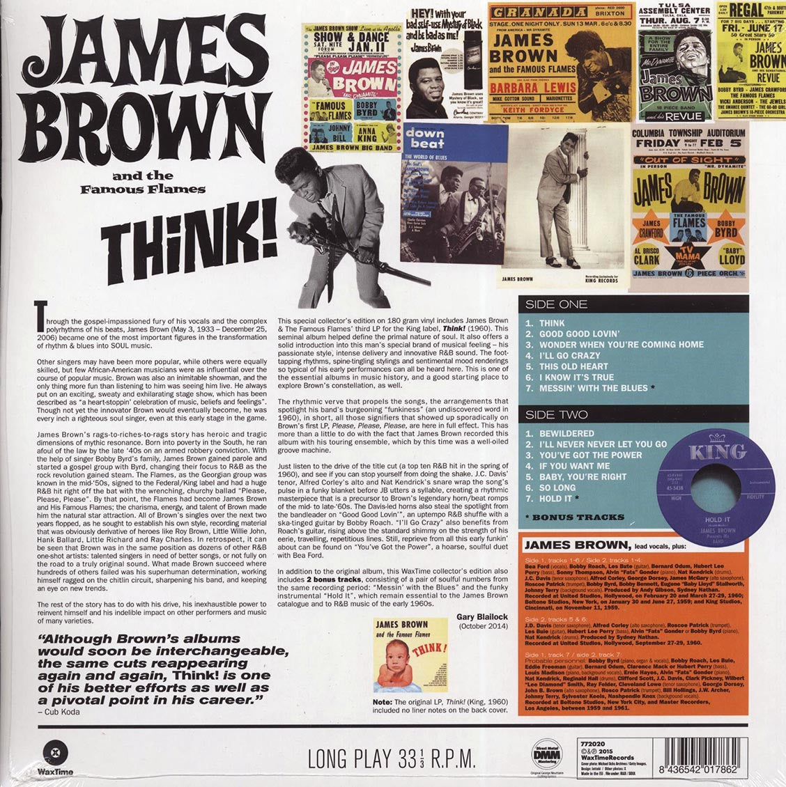 James Brown & The Famous Flames - Think (incl. mp3) (180g) [New Vinyl Record LP]
