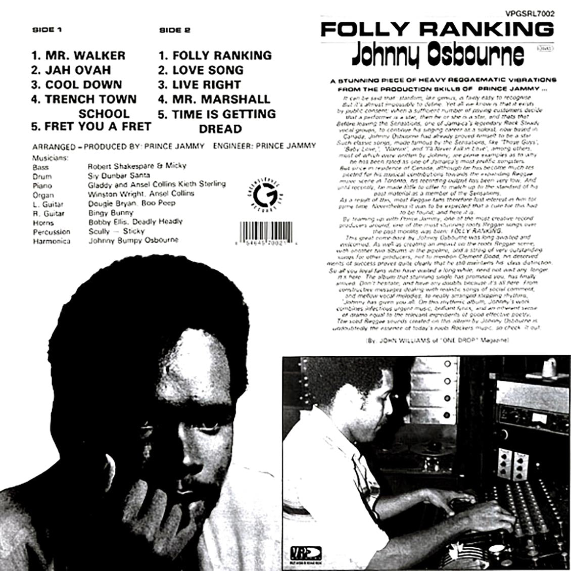 Johnny Osbourne - Folly Ranking [New Vinyl Record LP]