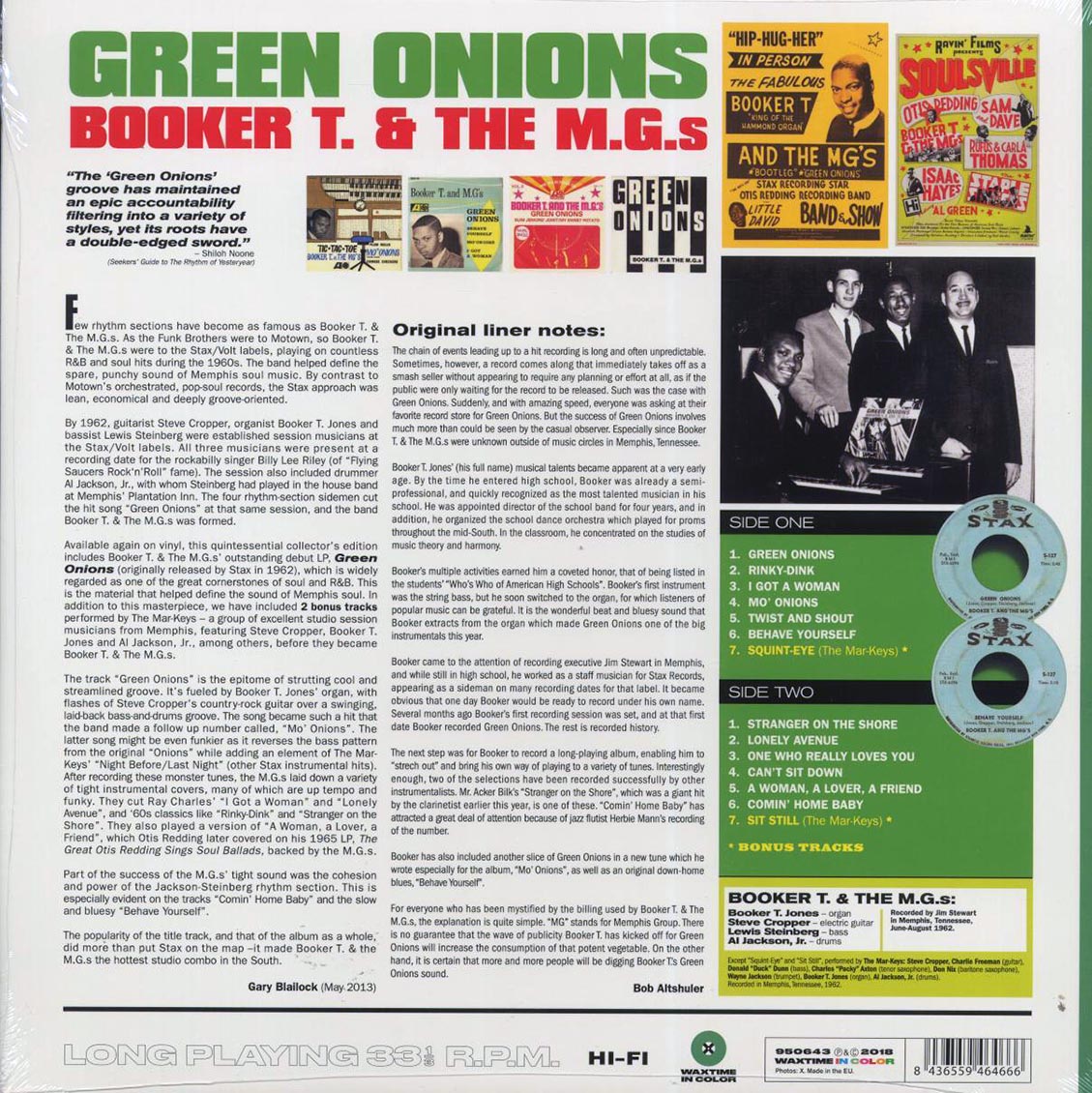 Booker T & The MG's - Green Onions (+2 bonus tracks) (ltd. ed.) (180g) (green vinyl) [New Vinyl Record LP]