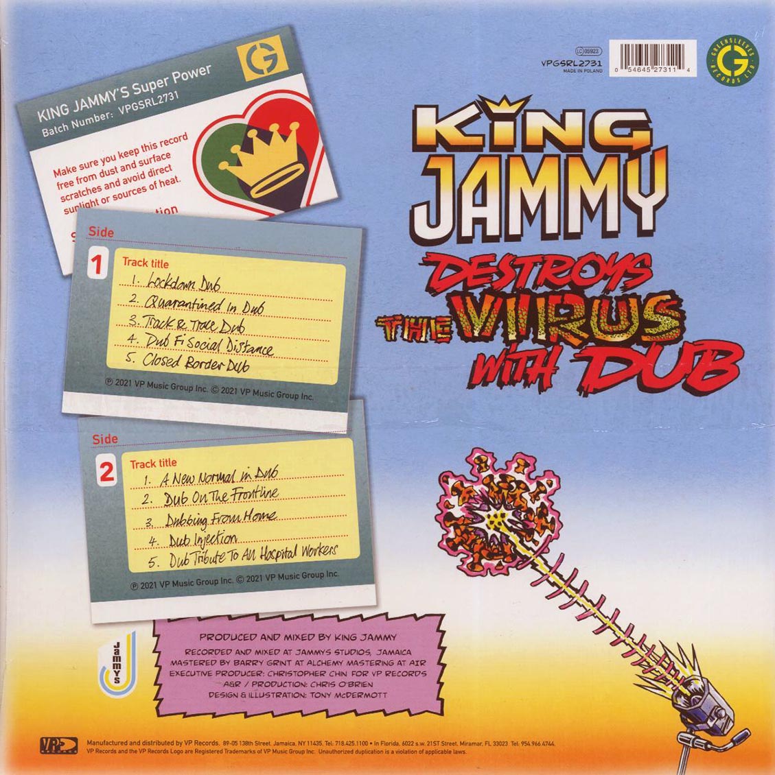 King Jammy - King Jammy Destroys The Virus With Dub [New Vinyl Record LP]