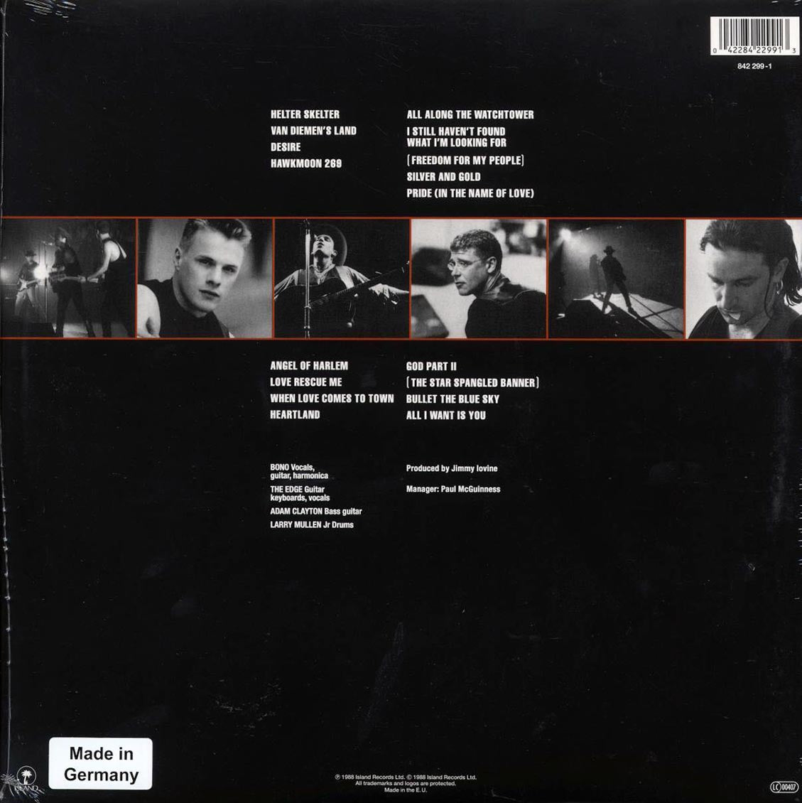 U2 - Rattle And Hum (2xLP) (180g) [New Vinyl Record LP]