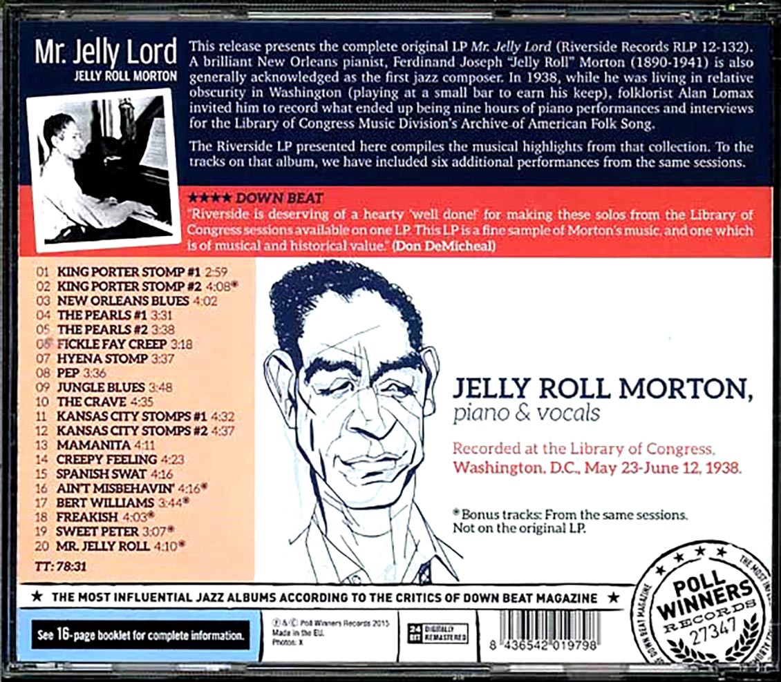 Jelly Roll Morton - Mr. Jelly Lord (incl. large booklet) [New] [New CD]