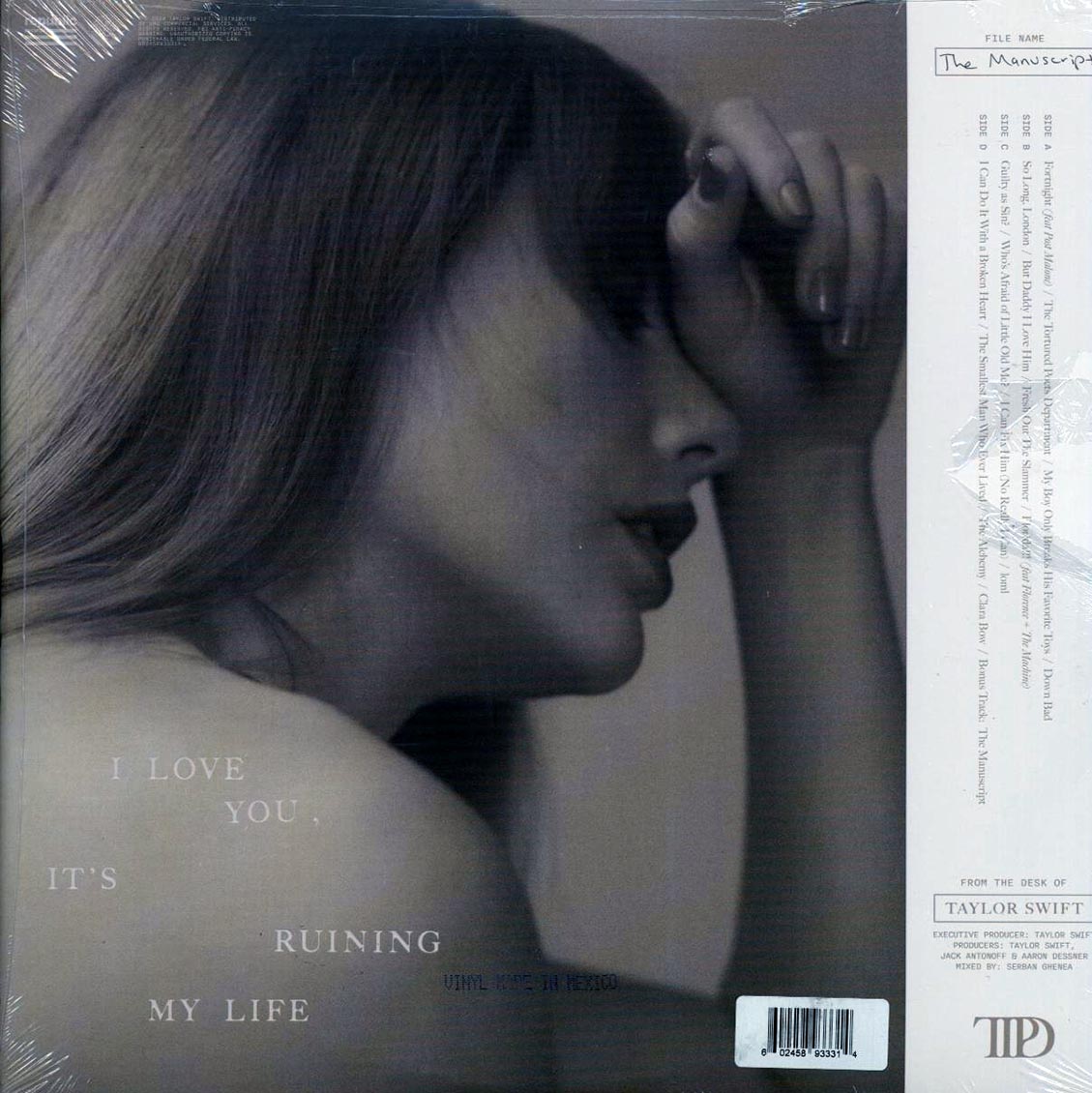 Taylor Swift - The Tortured Poets Department: Manuscript Edition (2xLP) (white vinyl) [New Vinyl Record LP]