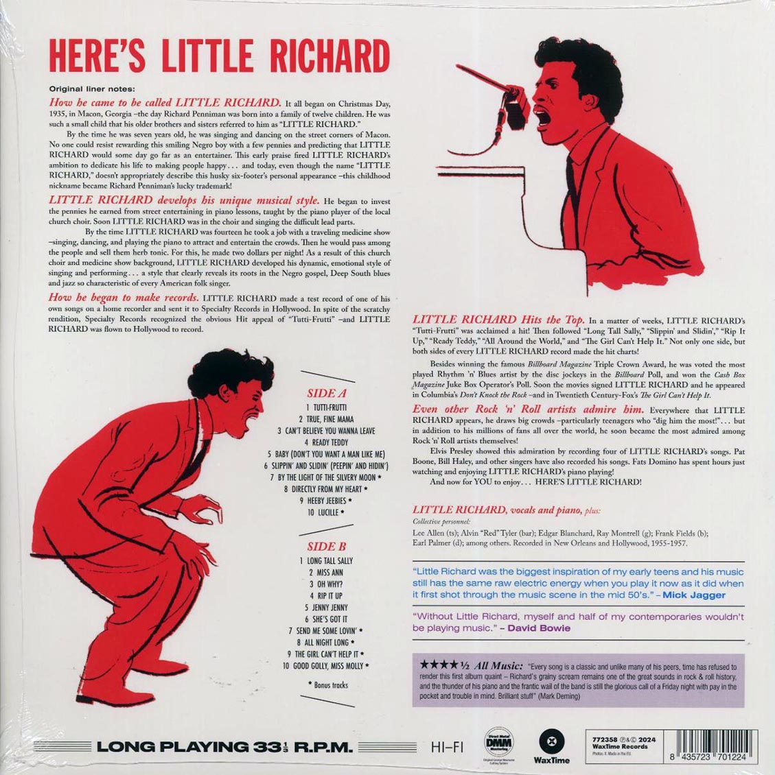 Little Richard - Here's Little Richard (+8 bonus tracks) (ltd. ed.) (180g) [New Vinyl Record LP]