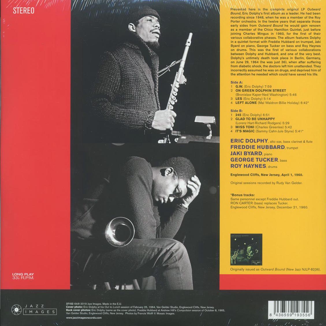 Eric Dolphy Quintet - Outward Bound (+2 bonus tracks) (ltd. ed.) (180g) [New Vinyl Record LP]