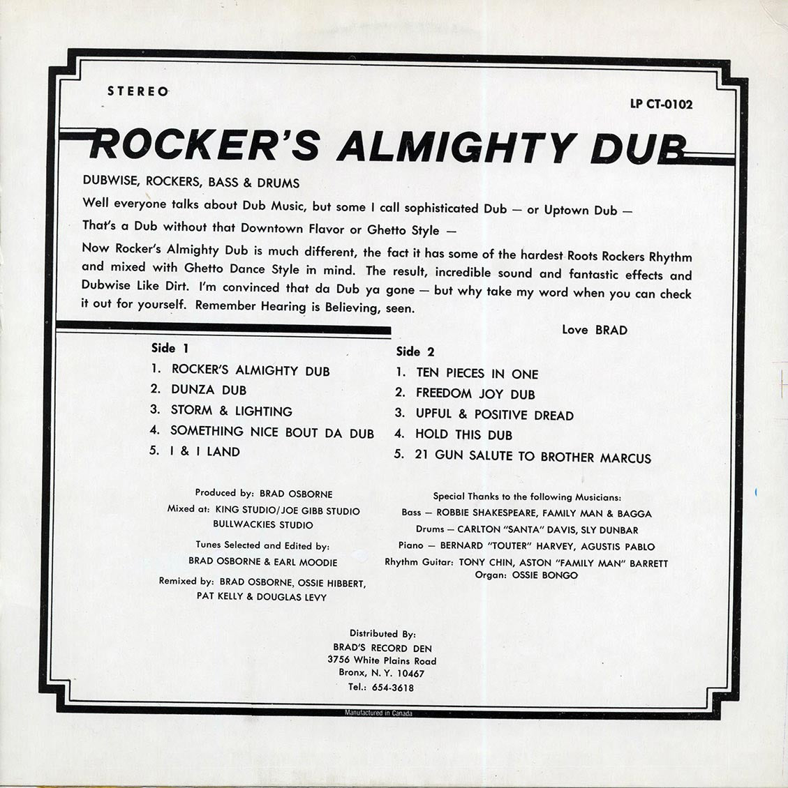 King Tubby - Rockers Almighty Dub [New] [New Vinyl]