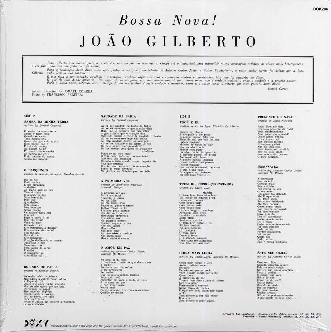 Joao Gilberto - Bossa Nova! (180g) (incl. CD) [New Vinyl Record LP]