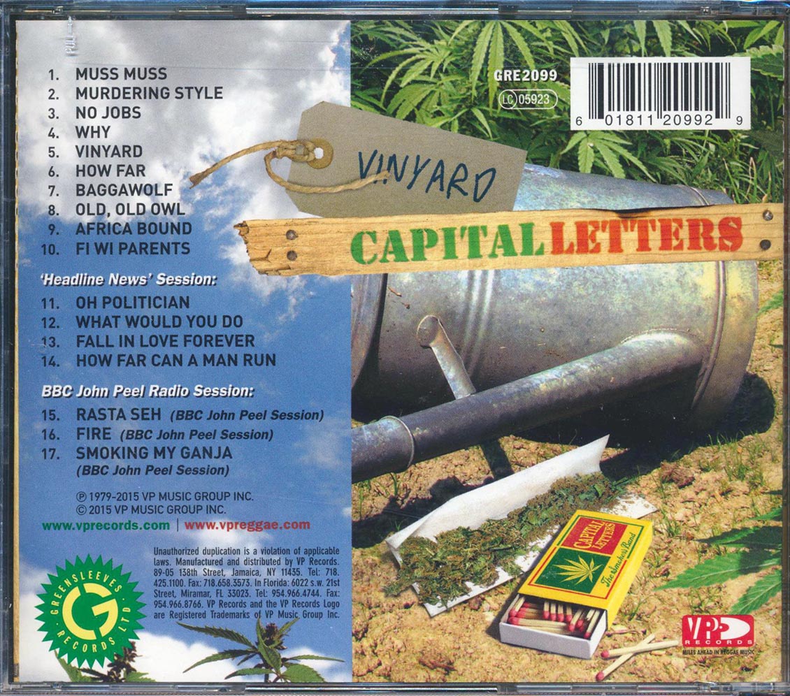 Capital Letters - Vineyard [New CD]