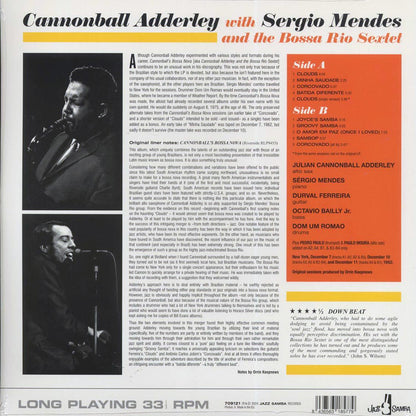Cannonball Adderley, Sergio Mendes & Bossa Rio Sextet - Cannonball Adderley With Sergio Mendes And Bossa Rio Sextet (+2 bonus tracks) (ltd. ed.) (180g) [New Vinyl Record LP]