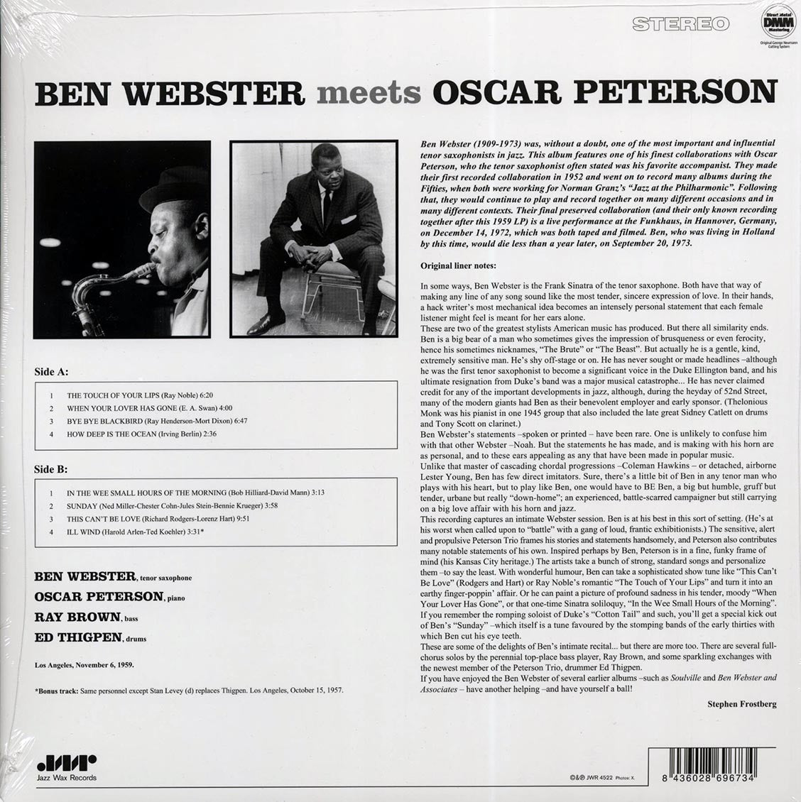 Ben Webster, Oscar Peterson - Ben Webster Meets Oscar Peterson (ltd. ed.) (180g) (remastered) [New Vinyl Record LP]