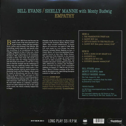 Bill Evans, Shelly Manne, Monty Budwig - Empathy (+2 bonus tracks) (ltd. ed.) (180g) [New Vinyl Record LP]