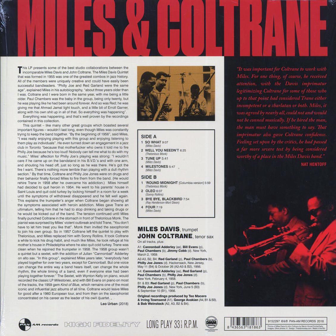 Miles Davis, John Coltrane - Miles & Coltrane (ltd. ed.) (180g) (remastered) [New Vinyl Record LP]