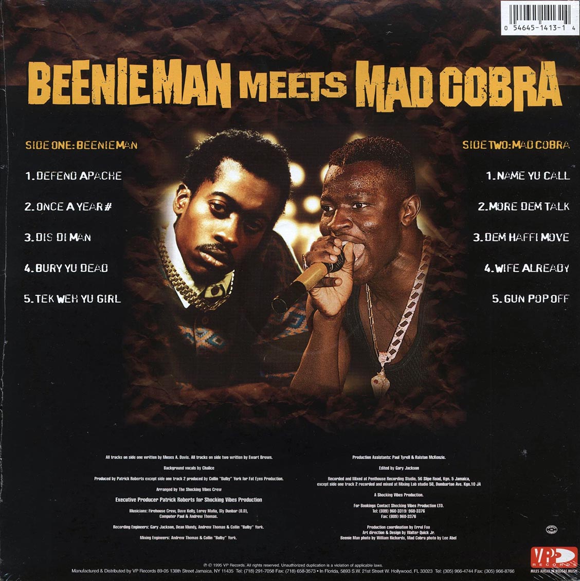 Beenie Man, Mad Cobra - Beenie Man Meets Mad Cobra (orig. press) [New Vinyl LP]