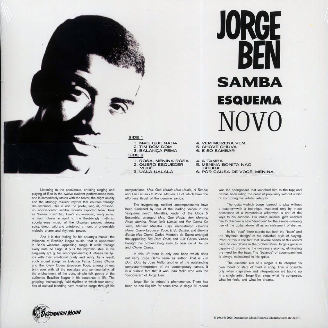 Jorge Ben - Samba Esquema Novo (ltd. 500 copies made) (clear vinyl) [New Vinyl Record LP]
