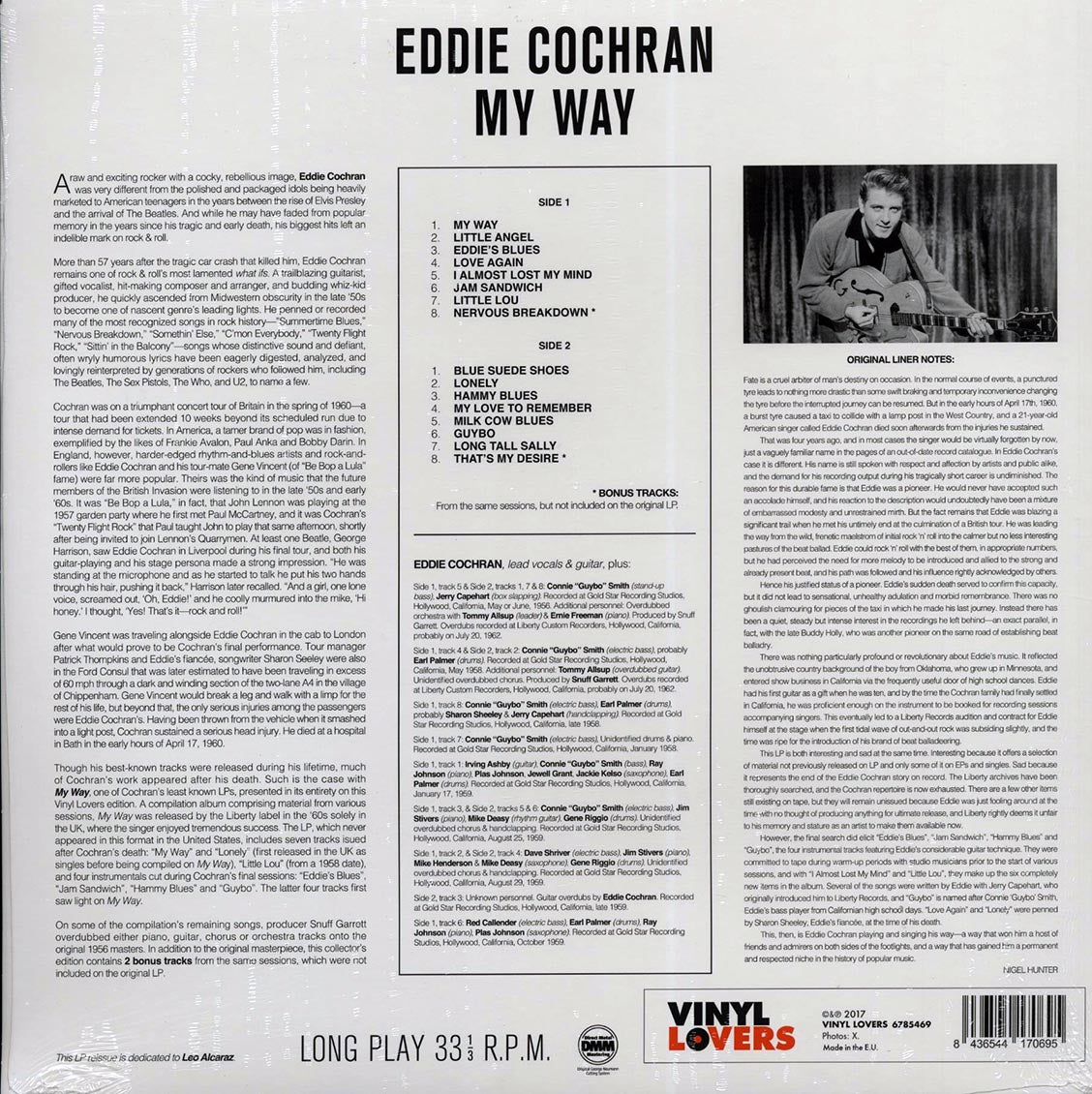 Eddie Cochran - My Way (DMM) (ltd. ed.) (180g) (High-Def VV) (remastered) [New Vinyl Record LP]