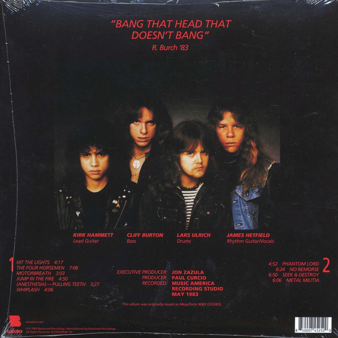 Metallica - Kill 'Em All (ltd. ed.) (red vinyl) (remastered) [New Vinyl Record LP]