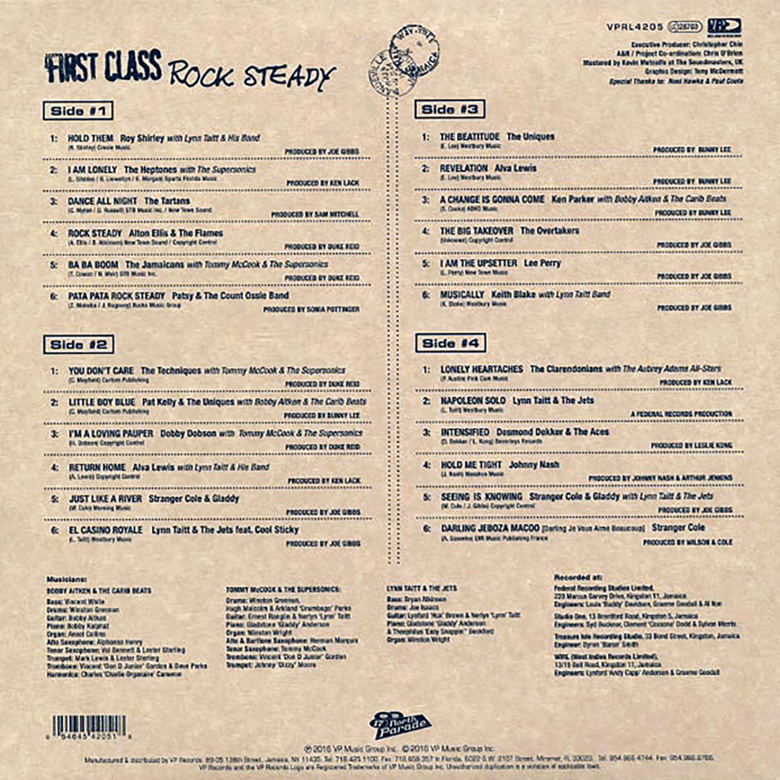 Alton Ellis, Lee Perry, Lynn Taitt, The Overtakers, Etc. - First Class Rock Steady [New Vinyl Record LP]