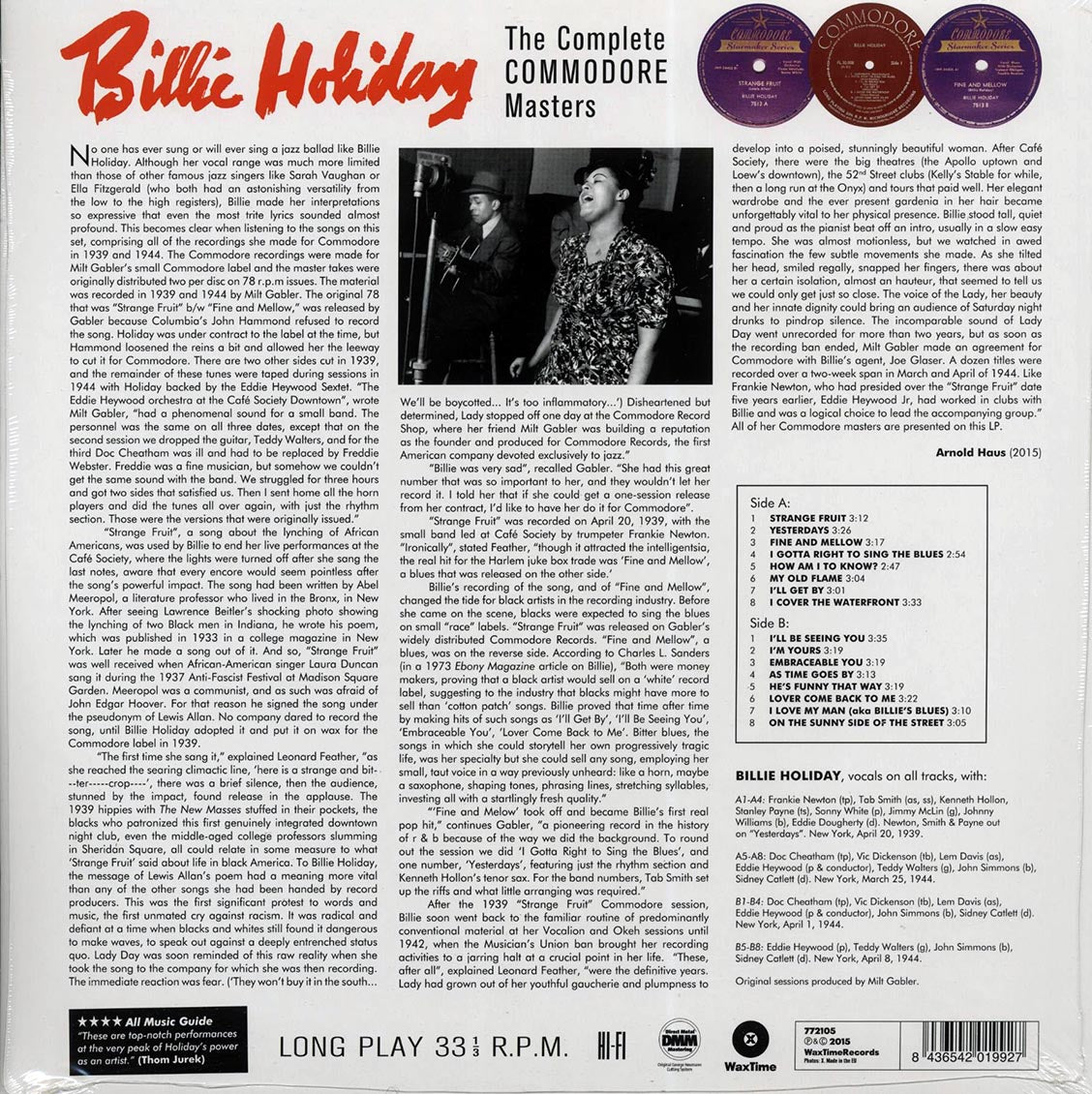 Billie Holiday - The Complete Commodore Masters (ltd. ed.) (180g) [New Vinyl Record LP]