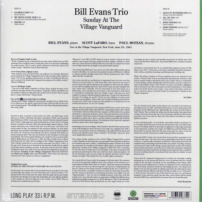 Bill Evans Trio - Sunday At The Village Vanguard (+bonus track) (ltd. ed.) (180g) (green vinyl) [New Vinyl Record LP]