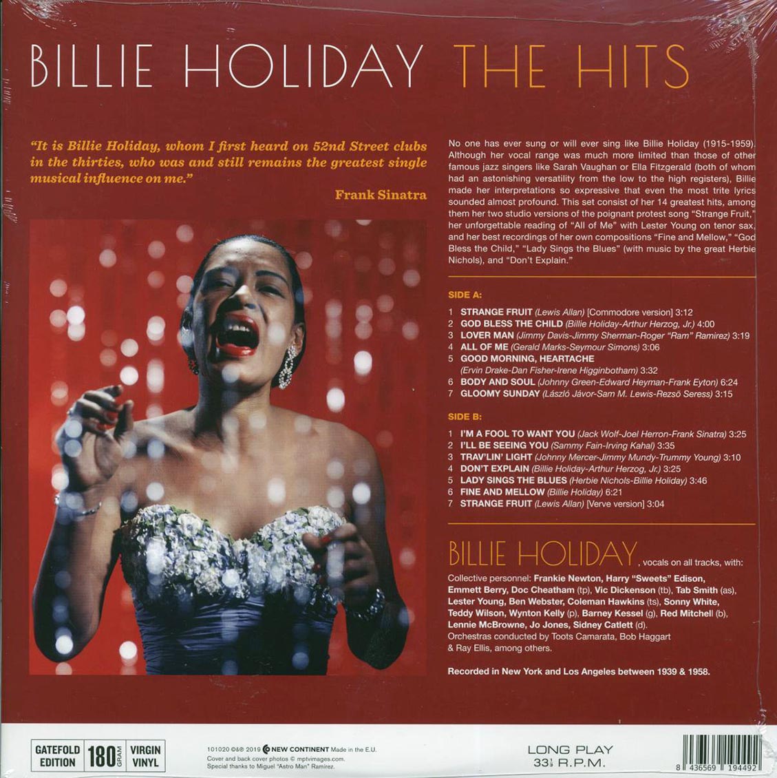Billie Holiday - The Hits (ltd. ed.) (180g) [New Vinyl Record LP]