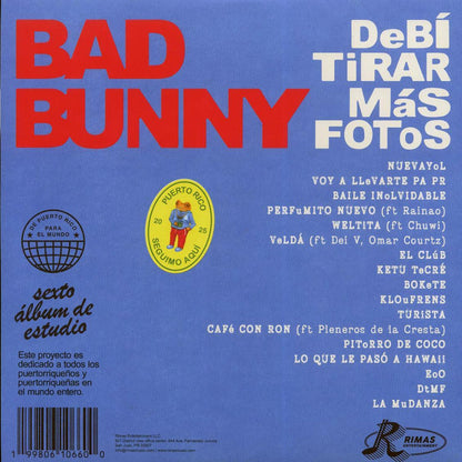 Bad Bunny - Debi Tirar Mas Fotos (2xLP) (white vinyl) [New Vinyl Record LP]