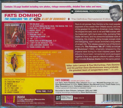Fats Domino - The Fabulous Mr. D + A Lot Of Dominos! (2 albums on 1 CD) (30 tracks) (+6 bonus tracks) (incl. 16-page booklet) (remastered) (24-bit master [New CD]