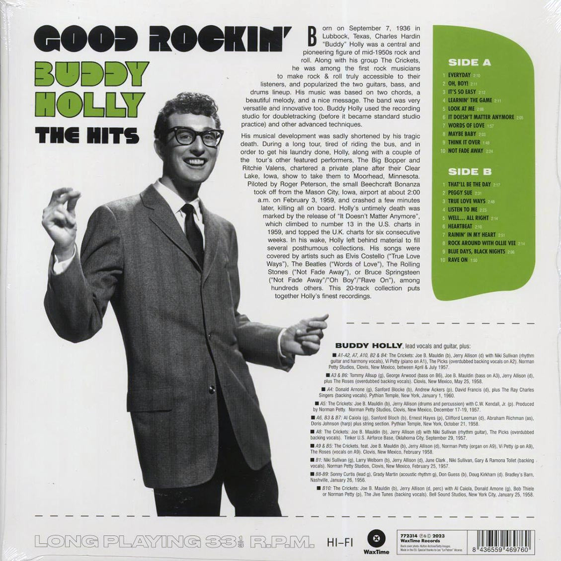 Buddy Holly - Good Rockin': The Hits (20 tracks) (ltd. ed.) (180g) [New Vinyl Record LP]