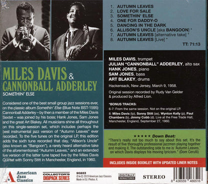 Miles Davis, Cannonball Adderley - Somethin' Else [New] [New CD]