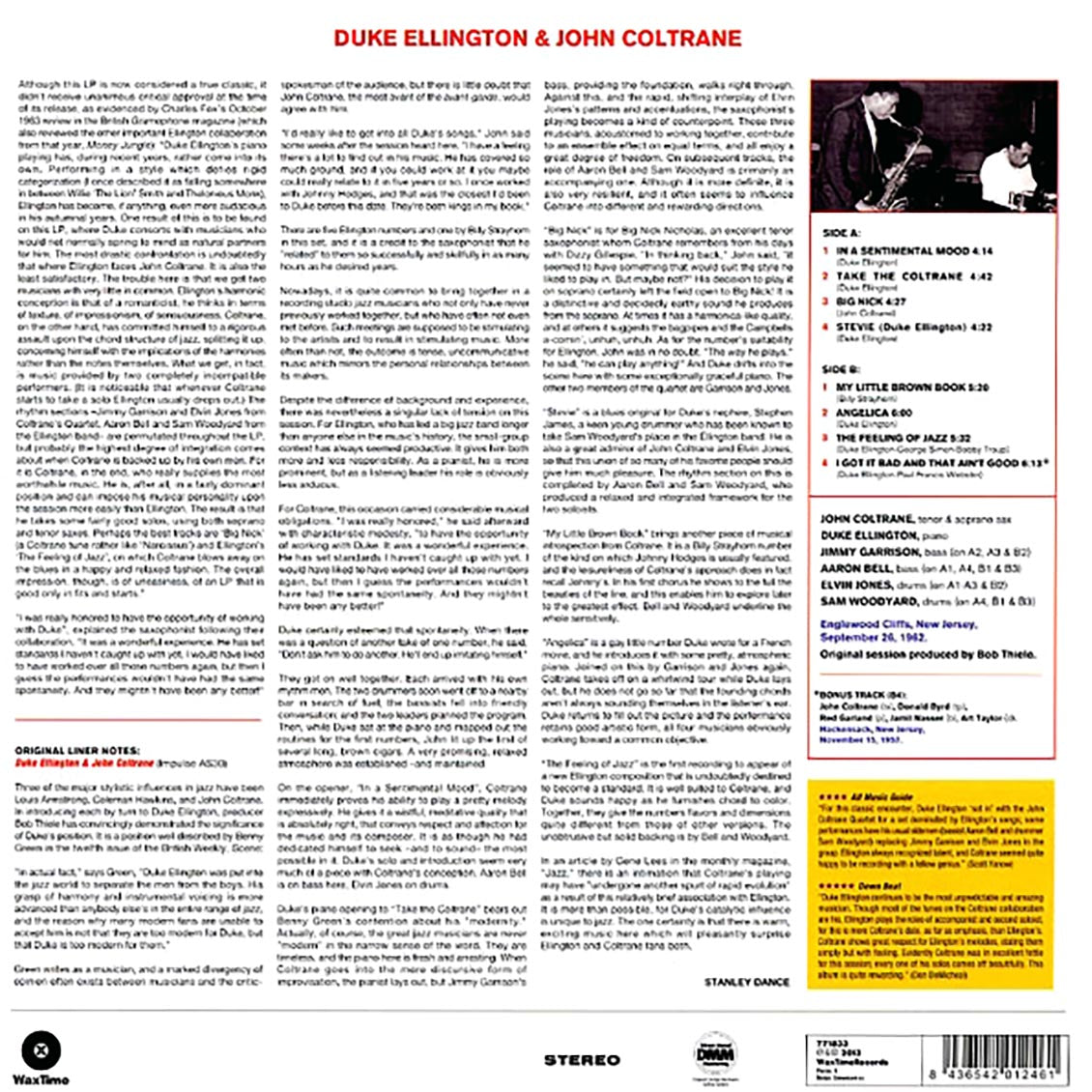 Duke Ellington, John Coltrane - Duke Ellington & John Coltrane (ltd. ed.) (180g) [New Vinyl Record LP]