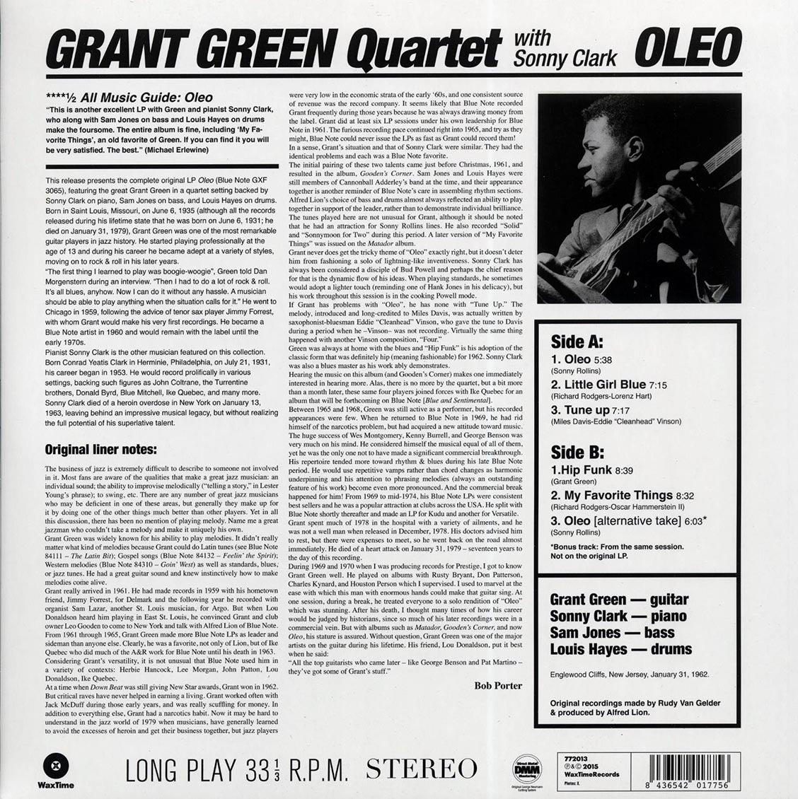 Grant Green Quartet, Sonny Clark - Oleo (incl. mp3) (180g) [New Vinyl Record LP]