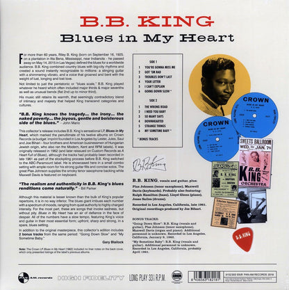 BB King - Blues In My Heart (+2 bonus tracks) (ltd. ed.) (180g) [New Vinyl Record LP]