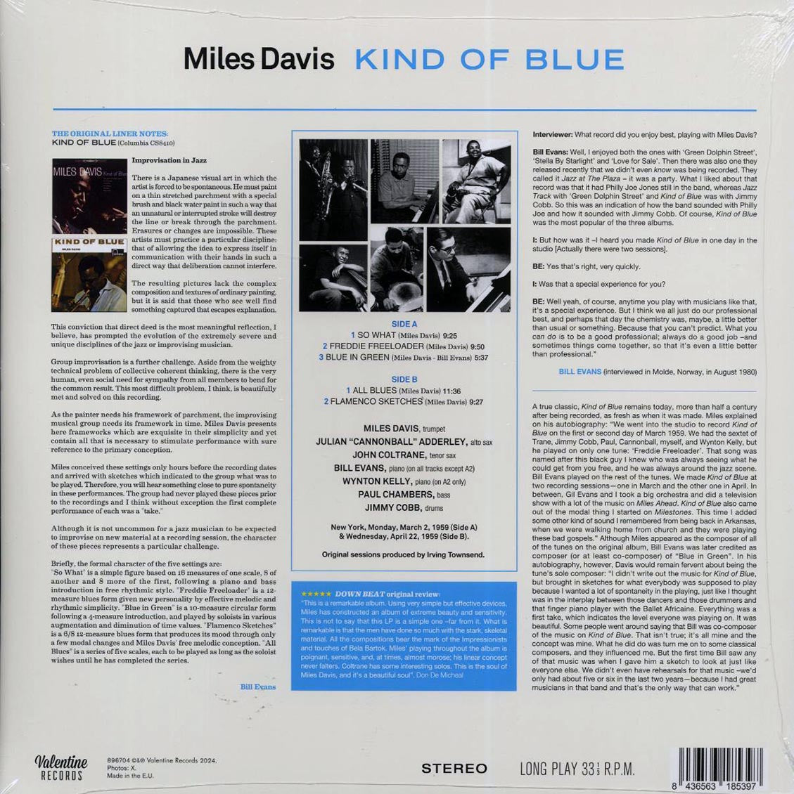 Miles Davis - Kind Of Blue (ltd. ed.) (180g) [D] [New Vinyl Record LP]